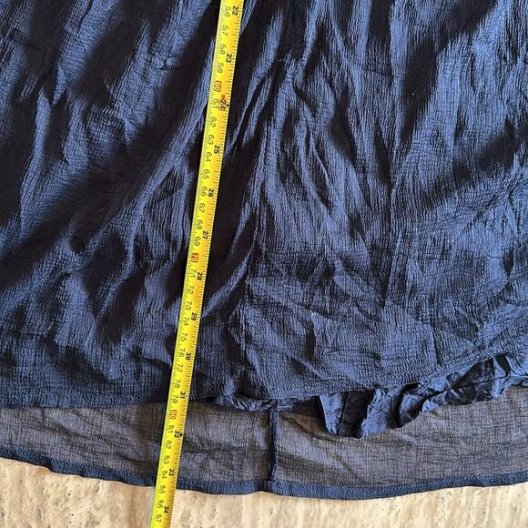 Free People Women Black SemiSheer Mini Sleeveless Babydoll Dress Flowy Boho S15 - Picture 10 of 11